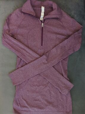 lululemon athletica Heathered Purple Quarter-Zip Pullover